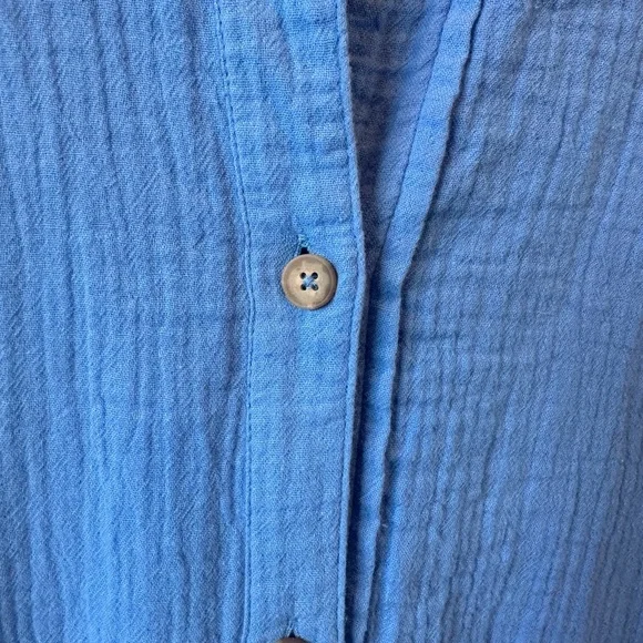 Madewell Blue Cover Up Casual Button Down - Picture 3 of 7